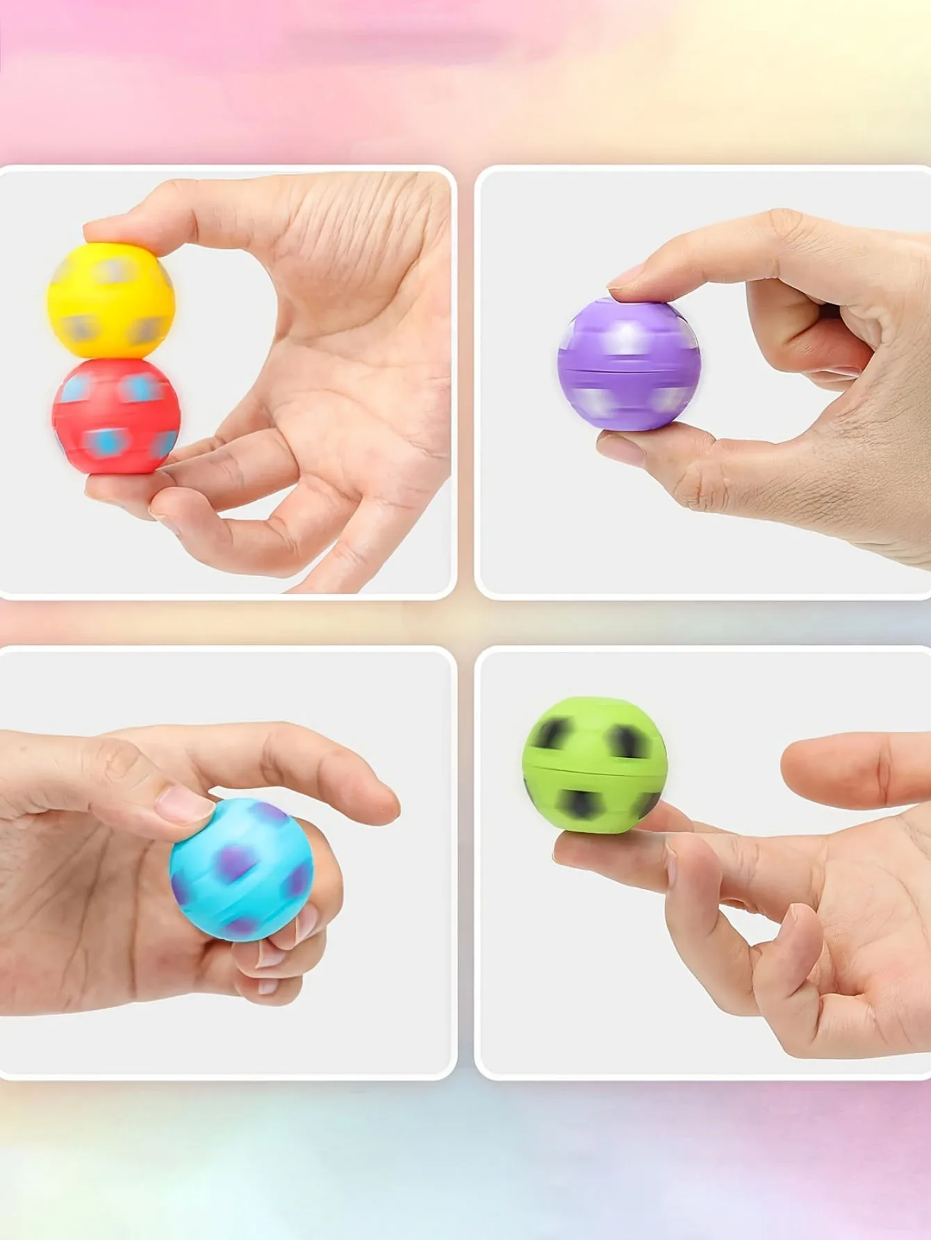 5/10/20個 ミニフィジェットスピナーフットボール、さまざまな色 - 教室での遊び、男性と女性への誕生日プレゼントに最適