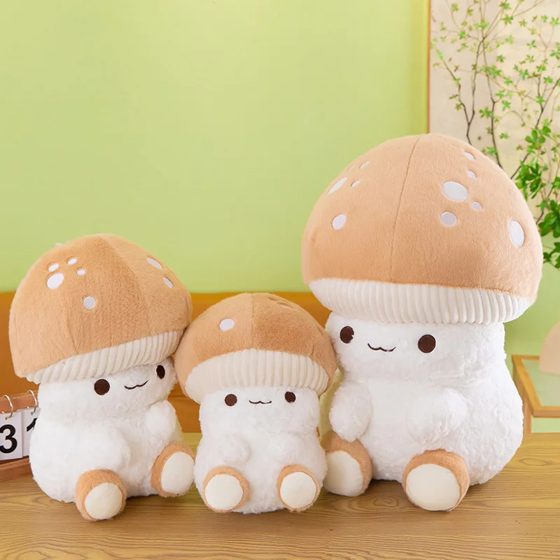 Mushroom Man Plush Toy Shiitake Mushroom Doll Doll Cartoon Game Theme Toy Home Pillow Decoration for Children Birthday Gifts