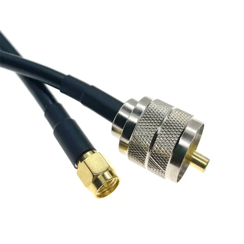 Imagen 2 del producto SMA macho a SL16 PL259 SO239 UHF adaptador macho puente Cable coaxial RG58 cable de 12 pulgadas ~ 30M