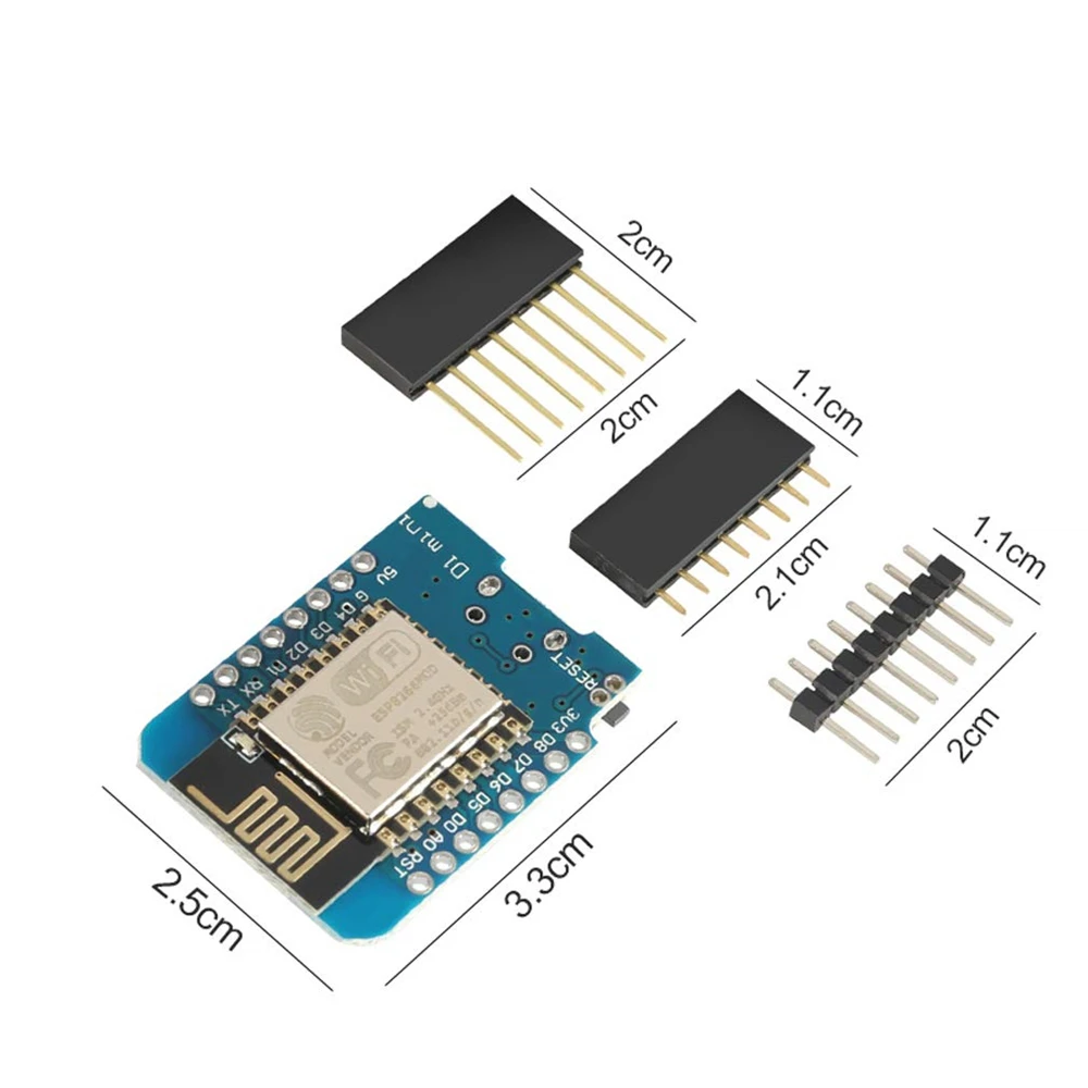 ESP-12 для разработок D1 Mini ESP8266 ESP-12F CH340G V2, USB, wzeus D1, Mini Wi-Fi, с разъемами, 3,3 В