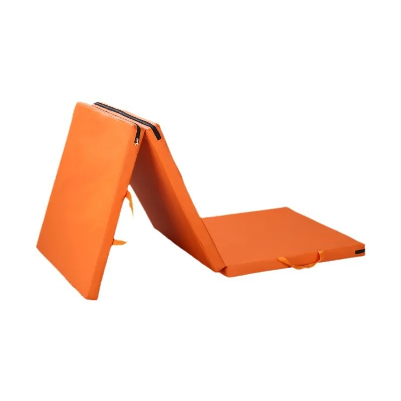 Orange Multi-Purpose Leather Gym Mat / Fitness Mat / Yoga Mat / Dance Mat: Wear-Resistant, Durable, Portable, and Space-Saving