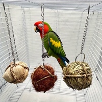 Natural Chewable Activity Toy,Can Be Hung,Fun Hay Pet Ball Suitable for Parrots,Rabbits, Gerbils,Hamsters,and Other Small Animal