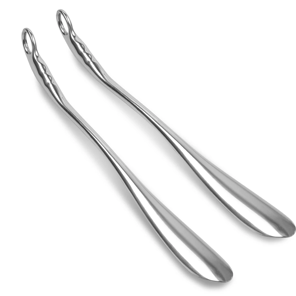 Professional Metal Shoe Horn Long Handle 52cm Length Alloy For Convenient Wearing Shoes Horn Leather High Heel Hanging Spoon