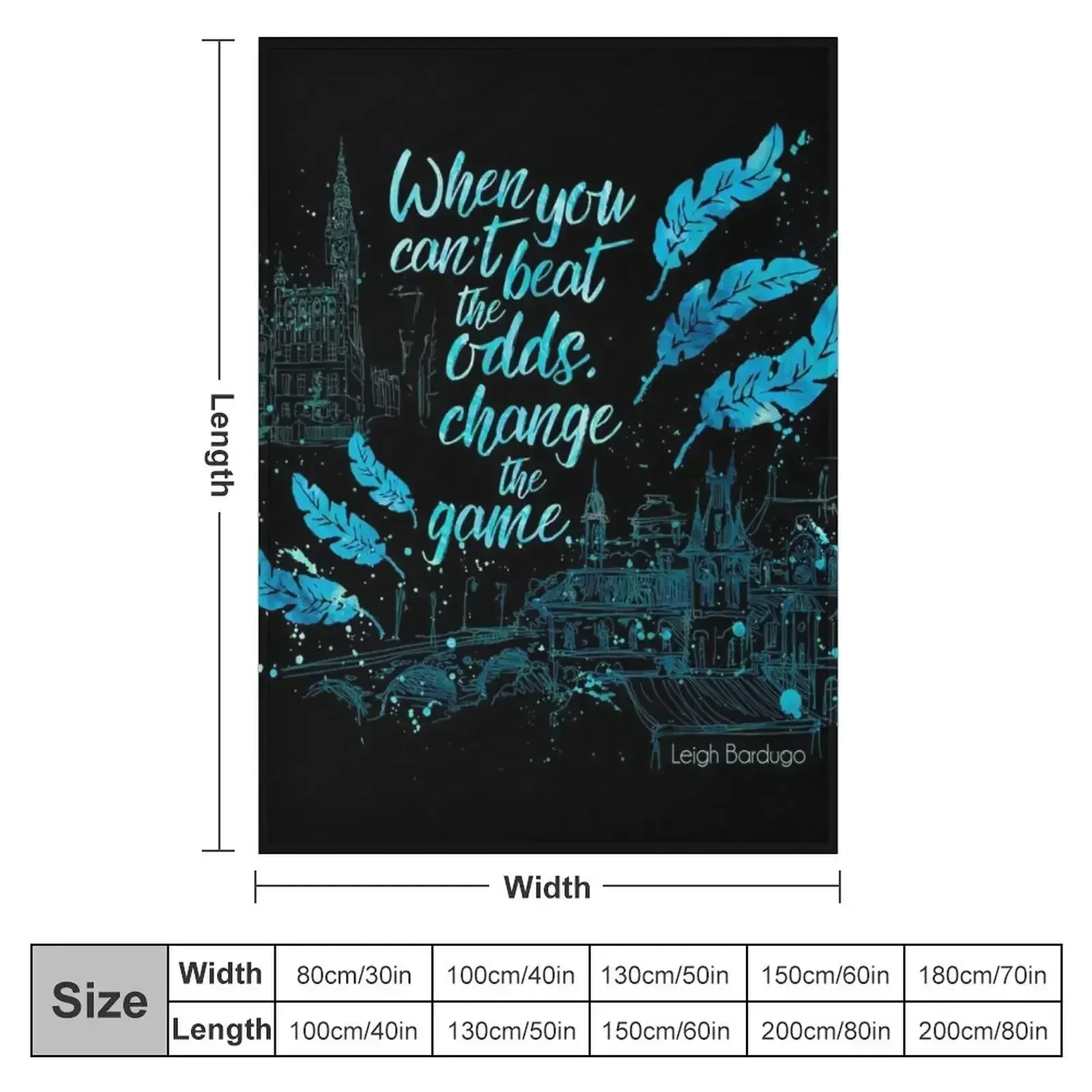 When you can't beat the odds, change the game.Kaz Brekker. Six of Crows. Throw Blanket christmas decoration Blankets