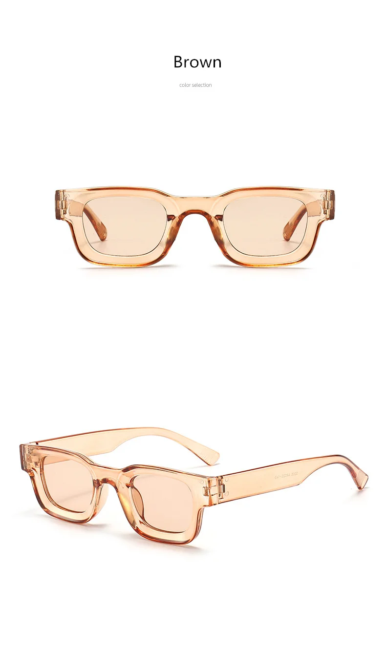 Kleine Rahmen Sonnenbrille Männer Frauen Vintage Quadrat Sonnenbrille Marke Designer Konkaven Spiegel Schwarz Brillen Shades UV400 – Detail 17