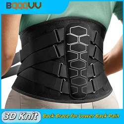 1PC Back Waist Brace for Lower Back Pain Relief with Pulley System,Breathable 3D Knit Lumbar Support Belt for Adult Sciatica