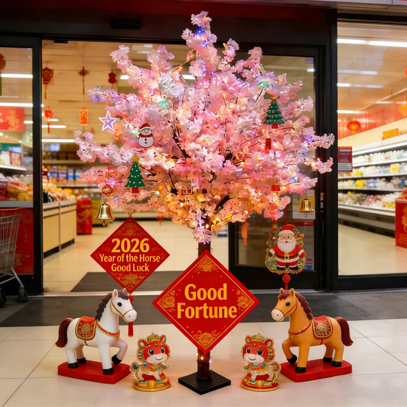 

Искусственные деревья с цветами вишни, искусственные деревья с цветами персика, деревья желаний, а также декорации для больших торговых центров и отелей.