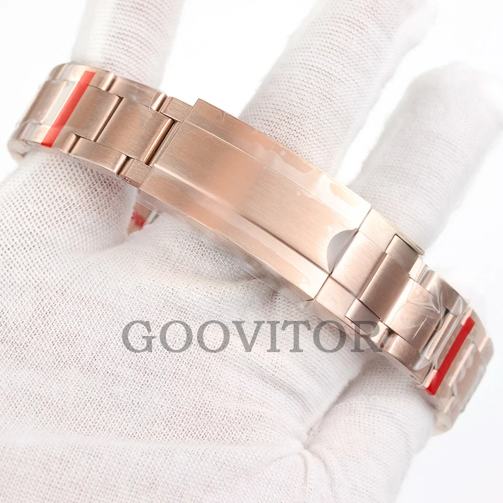 40mm Rose Gold NH35 Watch Case For Yacht-Master GMT  Seiko NH34 NH35 NH36 Movement Stainless Steel Submariner Case Oyster strap