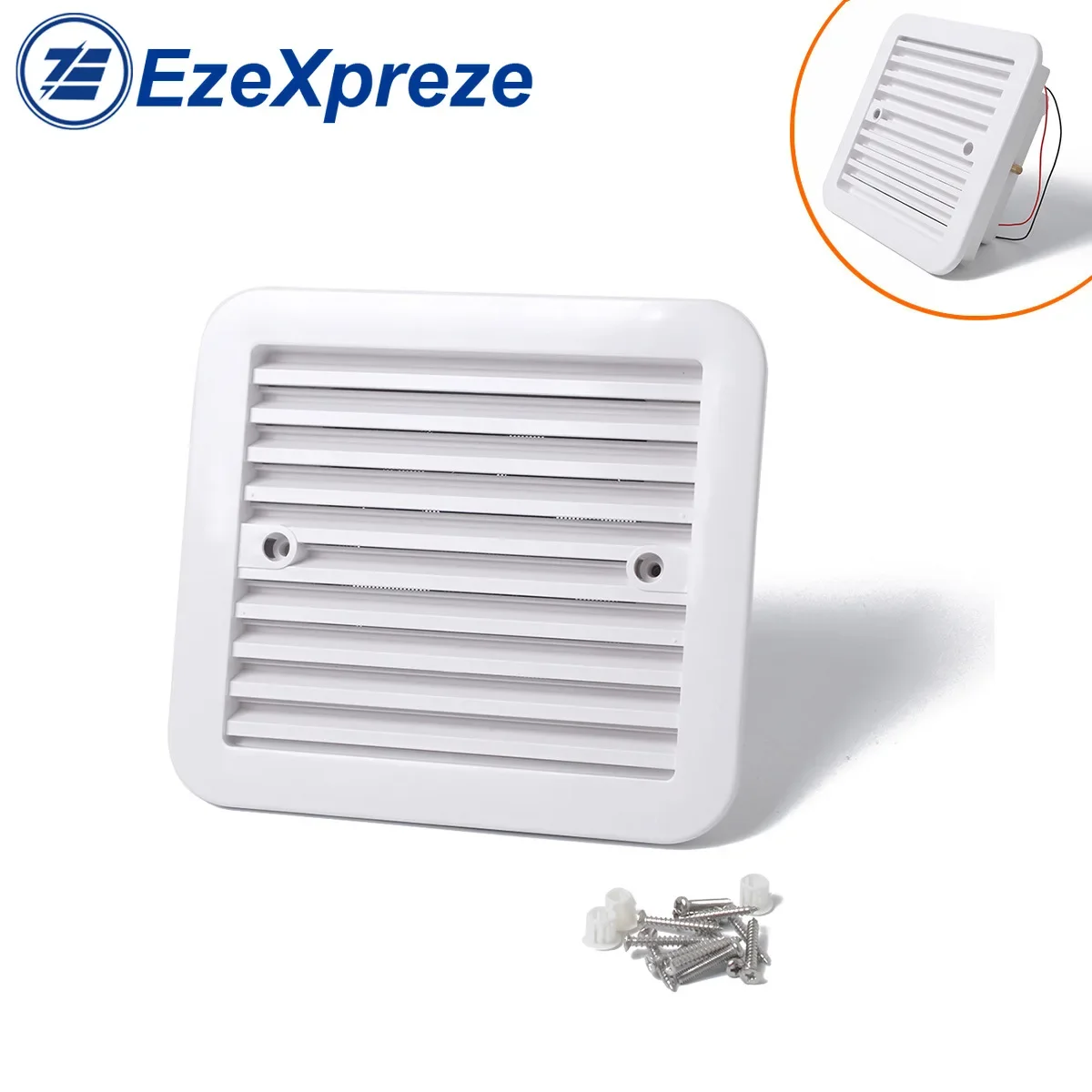 12V Ventilation Fan White Caravan Motorhome Side Exhaust Air Vent Dust-proof New for RV Camper Motorhome Trailer Boat Yacht