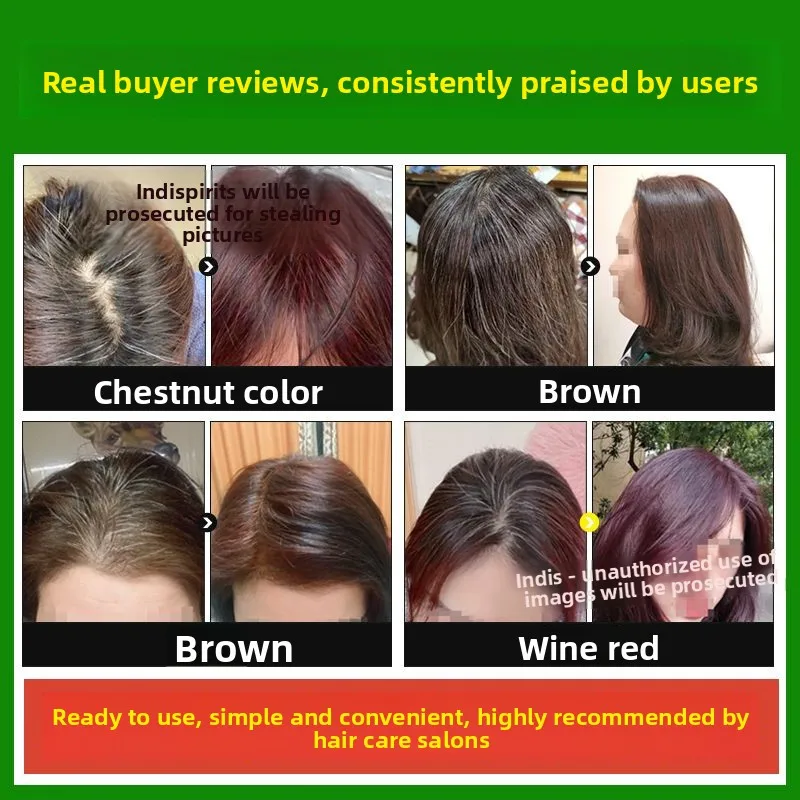 Indian Pure Natural Plant Hair Dye Old Brand Natural Plant Dyeing Maintenance Haina Original Powder  Hair Dye Accessories 250gg