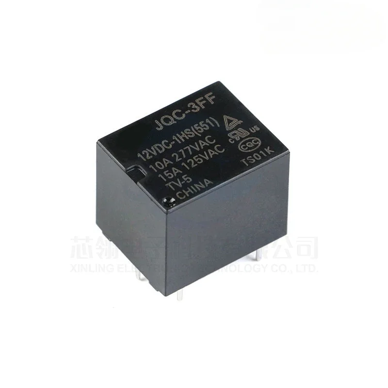 2pcs/lot Original relay HF3FF-005-1HS HF3FF-012-1HS HF3FF-024-1HS  1 group normally open 10A 4 pins