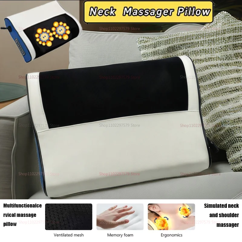 

Home Ergonomic Design Multifunctional Neck And Shoulder Massager With Hot Compress Back Kneading Pain Relief And Muscle Recovery