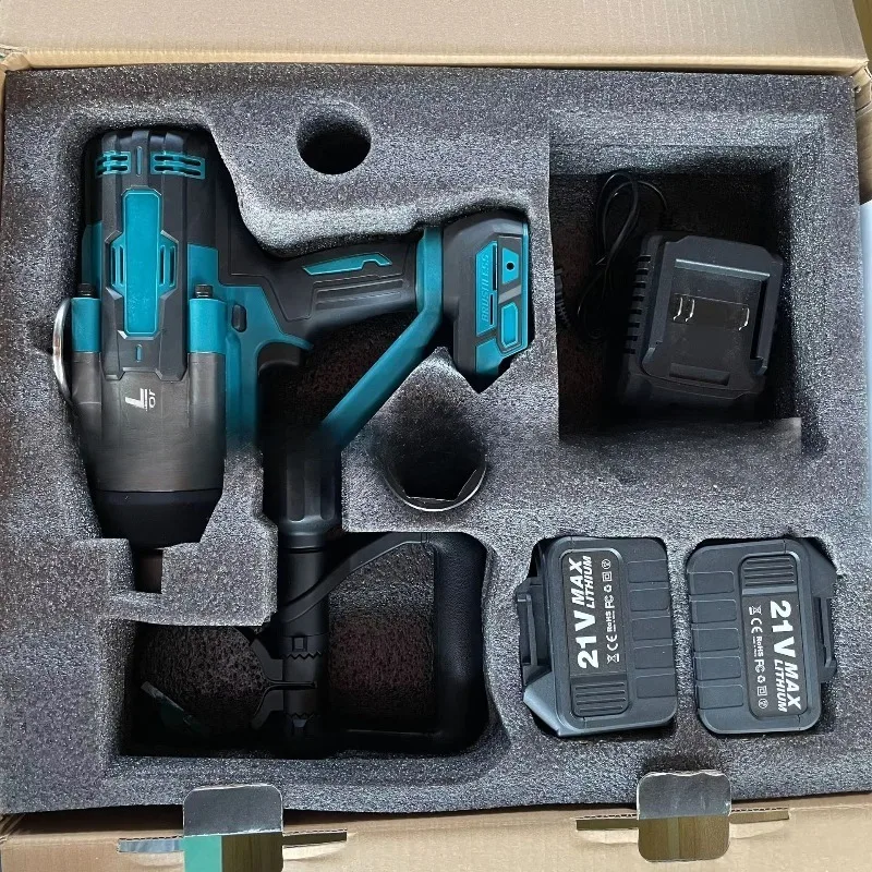 

Heavy 3000N.m Brushless Electric Impact Wrench 1"&3/4" Rechargeable Cordless High Torque for Truck Tire Repair