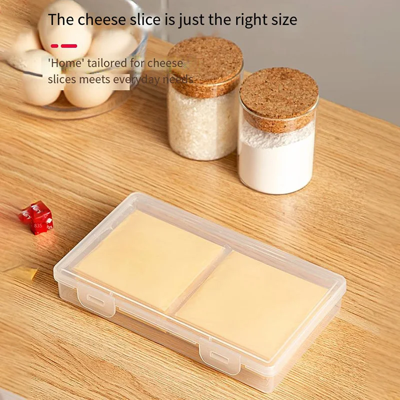 1Pcs Flip-top Butter Block Cheese Slice Storage Box Portable Refrigerator Fruit Vegetable Fresh-keeping Organizer Containers