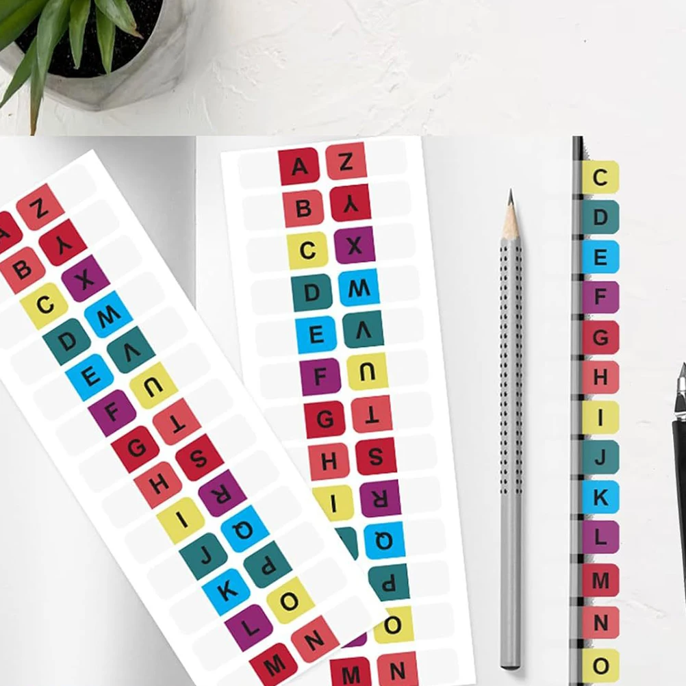 

30 Sheets Alphabet For Binders Pet Sticky Tabs Notepad Page Markers Label Stickers Book Flags Classification Memo Tabs Index