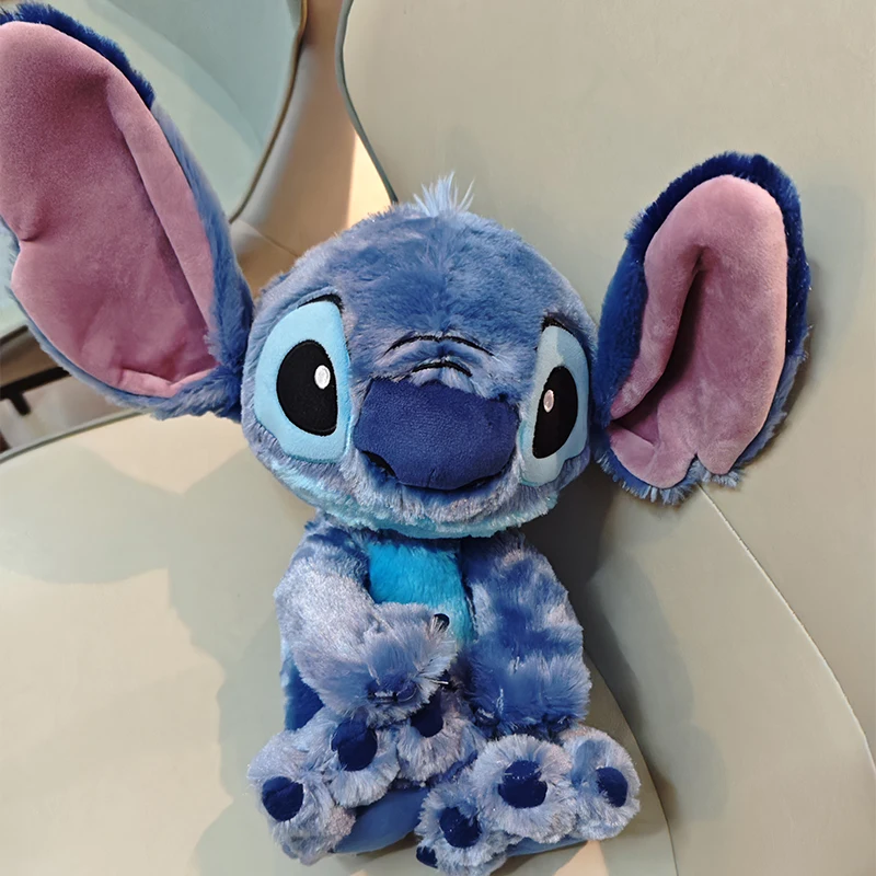 In Stock Ilo&Stitch Angel Plush Doll Disney Large Cute Stitch 30/45/60/80cm Doll Girlfriend Angel Plush Couple Girl Xmas Gift