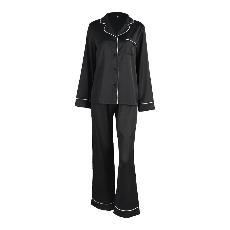 2025 الخريف الشتاء المرأة التلبيب كم طويل السراويل الطويلة 2 قطعة مجموعة بيجامة مع سترة أنيقة المتسكعون لأوروبا وأمريكا