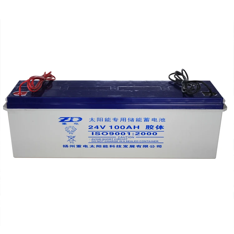 Top Grade 24V Gel Solar Battery 100Ah For PV Energy Storage Use