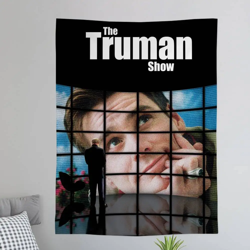 The T-Truman Show Anime Tapestry Hippie Flower Wall Carpets Dorm Decor Cheap Hippie Wall Hanging