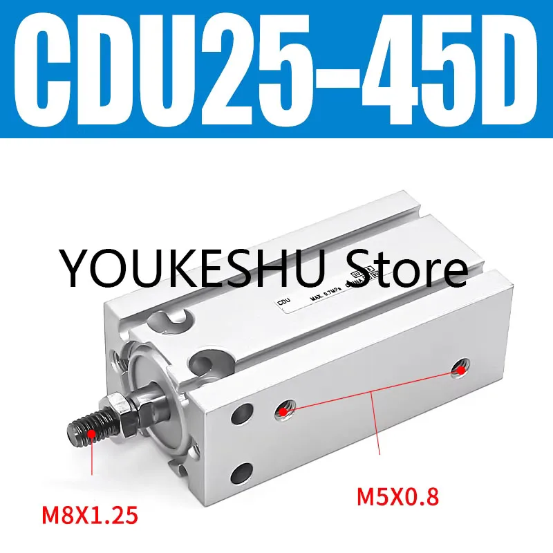 Brand New Original Free-Mount Mini Pneumatic Cylinder CDU25-45D
