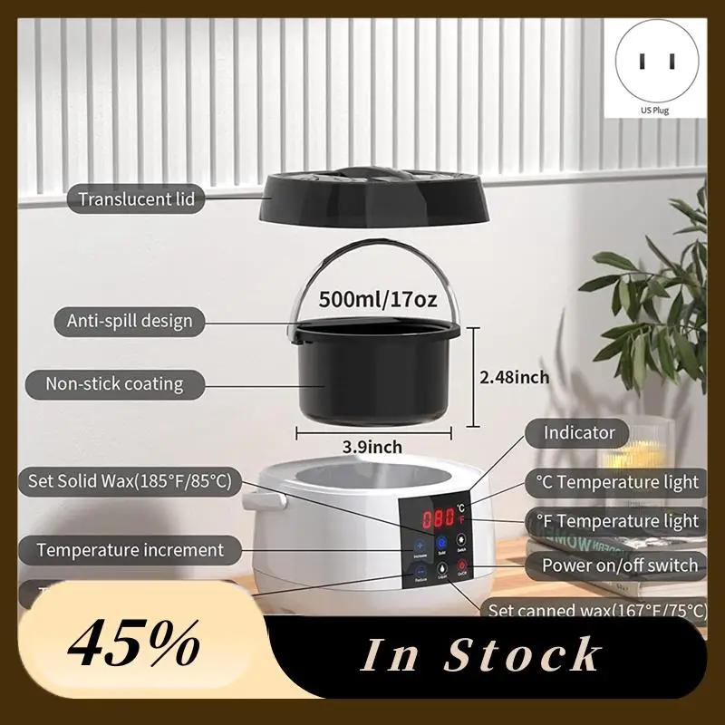 A60zcandle Making Wax Melting Pot,Wax Melter For Candle Making,LED Temperature Display For Adults Beginner,Soy Wax US Plugmay