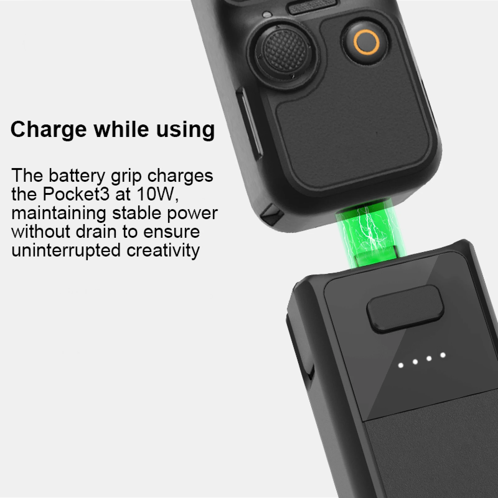 

For DJI Osmo Pocket 3 Handheld Power Bank Action Camera Charging Handle 2800mAh Lightweight Camera Charger Accessories