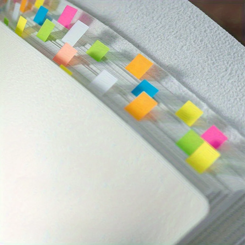 800 feuilles de notes autocollantes en boîte, 10 onglets d'indexation de couleurs différentes, marque-pages autocollants, adaptés au bureau et à l'étude