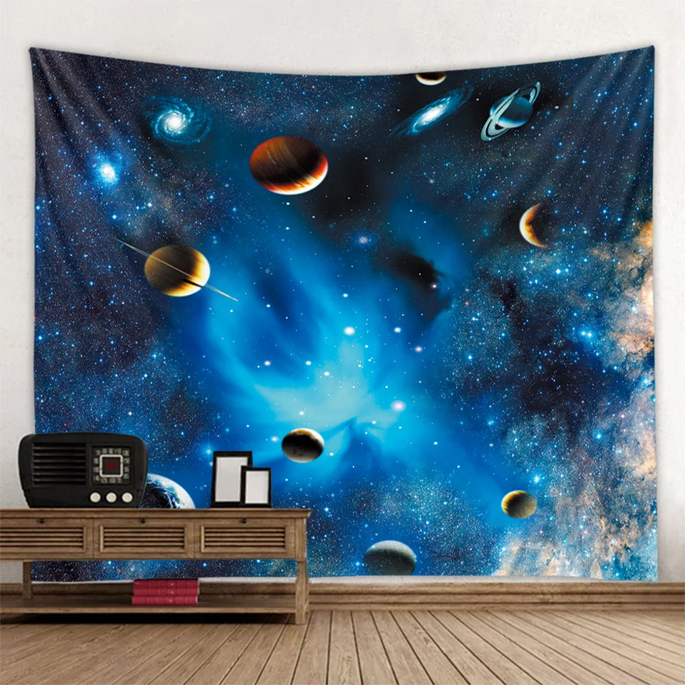 

Starry Sky Tapestry, Planet, Galaxy, Home Hanging Cloth, Bohemia, Hippie, Fantasy, Living Room, Bedroom, Wall Art Decoration