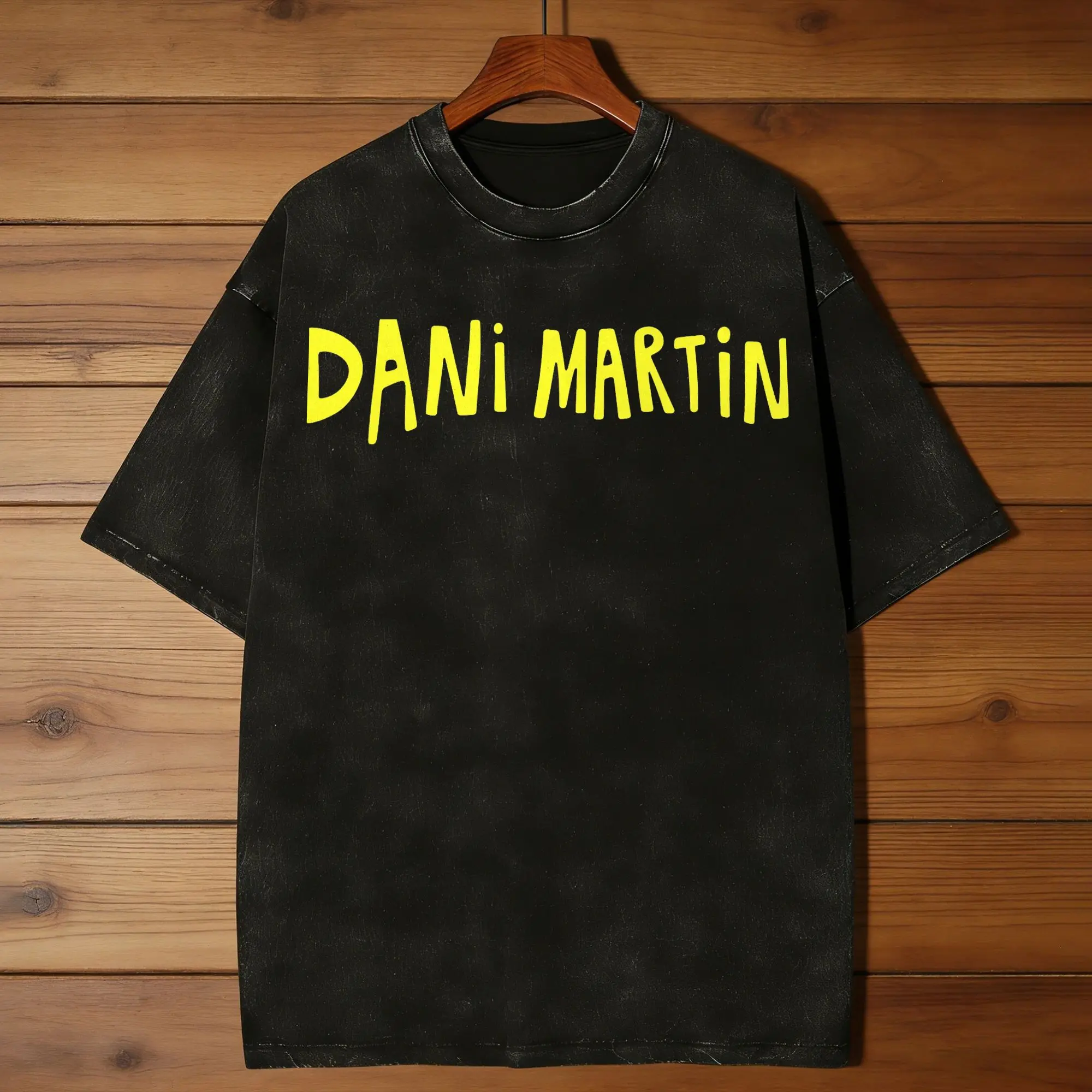 Camisetas Masculinas Dani Martin Que Caro Es El Tiempo Tour, Camiseta Lavada de Manga Curta, Gola Redonda, 100% Algodão, Roupas Estampadas
