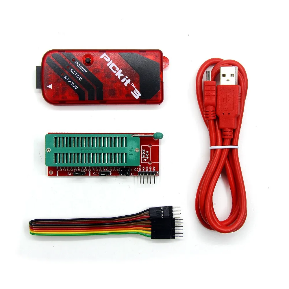 

For PICKIT3 PIC KIT3 PICKIT 3 Programmer Offline Programming PIC Microcontroller Chip Monopoly+PIC Programmer adapter seat