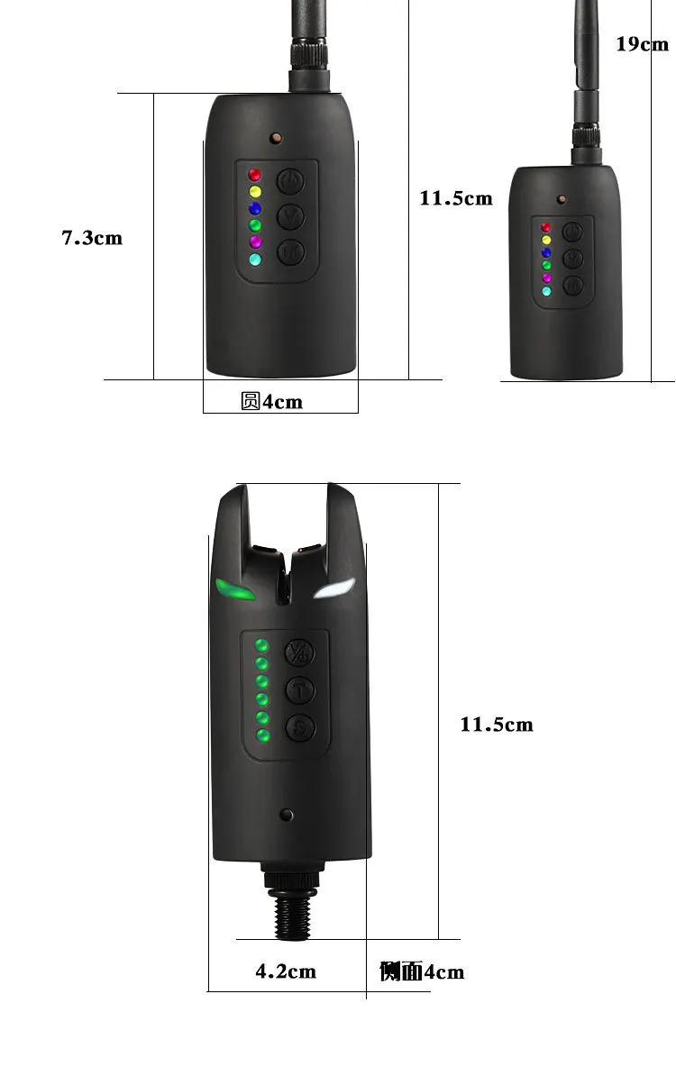 Wireless Digital Carp Fishing  Carp Fishing Alarms Set Bite Alarms Carp Fishing Changeable Color LED Alarm Indicator