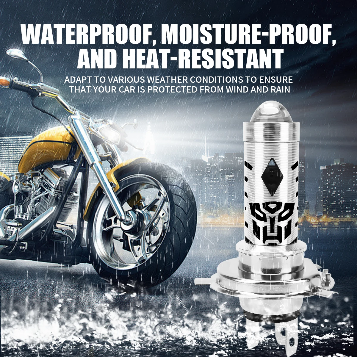 1X H4 Led Dual Colo…