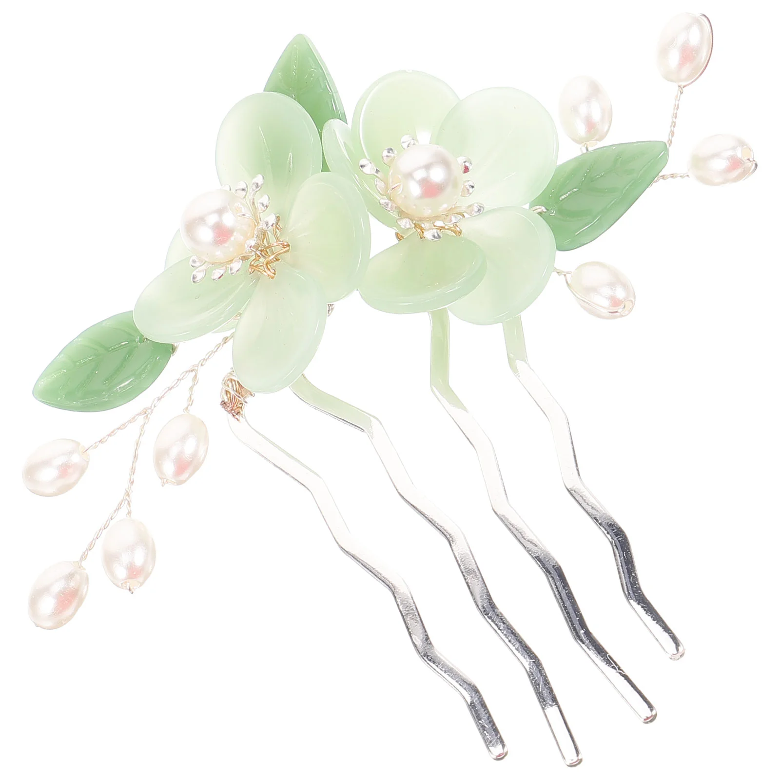 

Decorative Hair Clasp Aesthetic Comb Hanfu Flower Combs for Women Floral Accessories