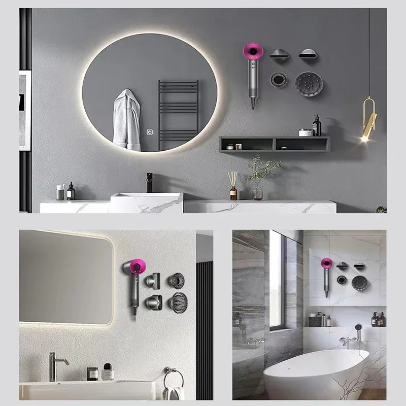 For Dyson Hair Dryer Holder Magnetic Wall Dryer Cradle  Wall Mount Bracket Bathroom Accessories Toilet Blower Holder Shelf