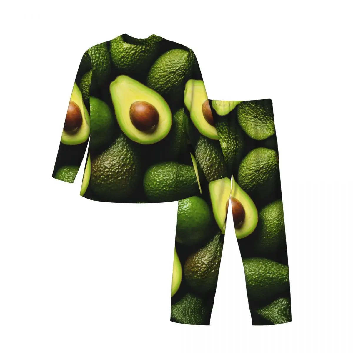 Costumes d'avocat frais à manches longues pour hommes, pyjamas d'automne et d'hiver