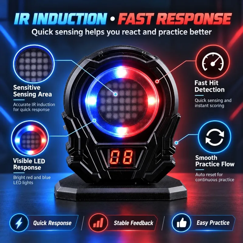 Hobby Leisure Practice Accessory Electric Induction Scoring Target with Audio Feedback Module
