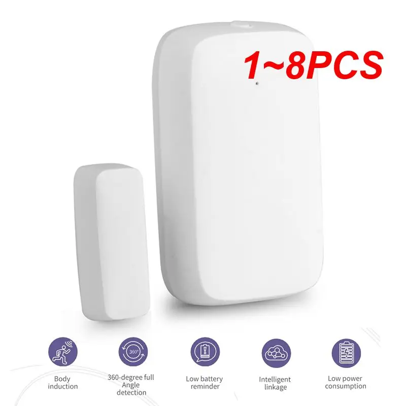 

1~8PCS Open Closed Detectors Tuya Remote Control Wireless Smart Intelligent Linkage Via Alexa Home Window Sensor