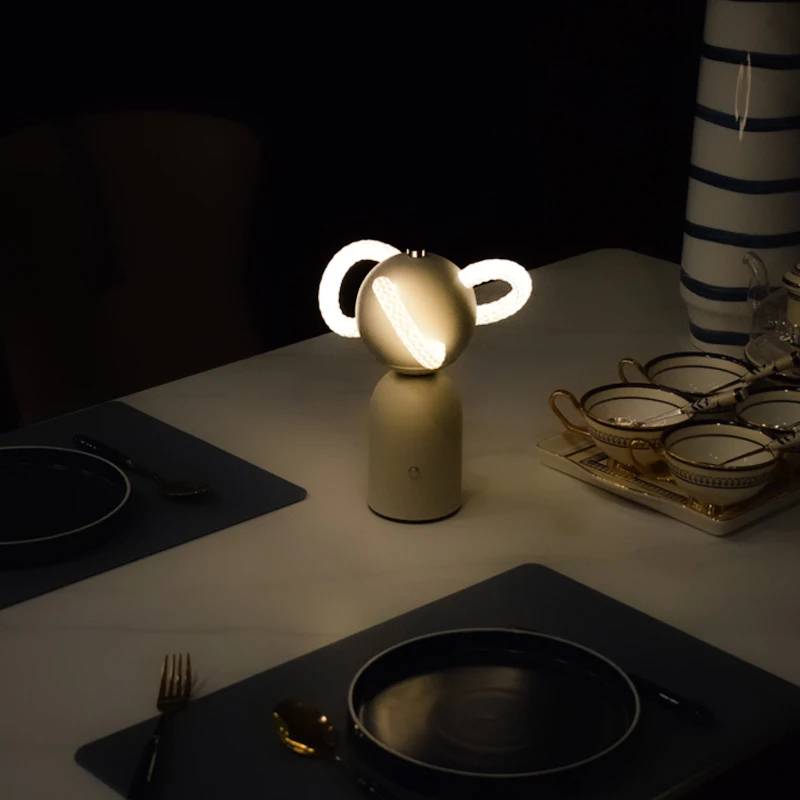 Unique Hand-Woven Table Lamp Inspired by Nezha, Touch Control, 3-Color Changing, LED Night Light for Home Decor and Ambiance