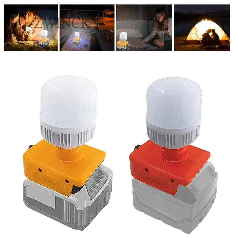 Cordless Table Lamp Desktop Emergency Light LED Work Lights Flashlights 12W For Makita Dewaltt Milwaukee EINHEL 18V 20V Battery