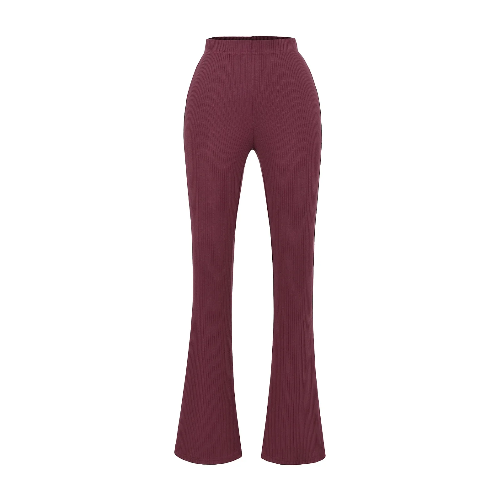 Basic Style Knitted Fitness Leggings with Flared Pants Design to Enhance Butt Shape And Lengthen Legs Suitable for Young Girls