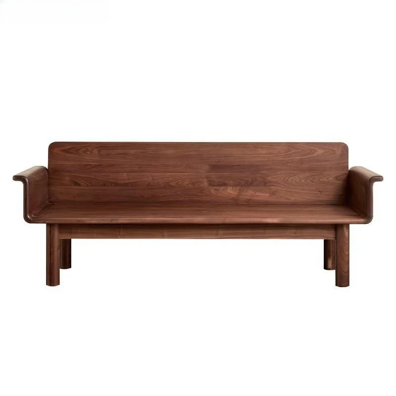 Black walnut sofa triple bench, cherry wood solid wood furniture white oak sofa