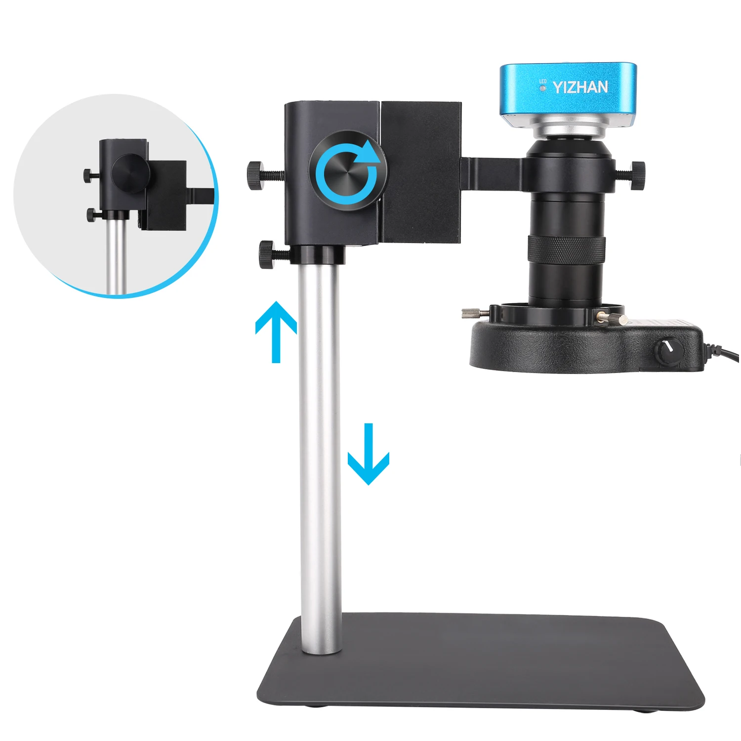 Yizhan 4K 48MP Industrial Lab Vedio microscopio 1080P HDMI USB microscopio fotocamera lente d'ingrandimento 130X C Mount Lens PCB Jewelry Repair