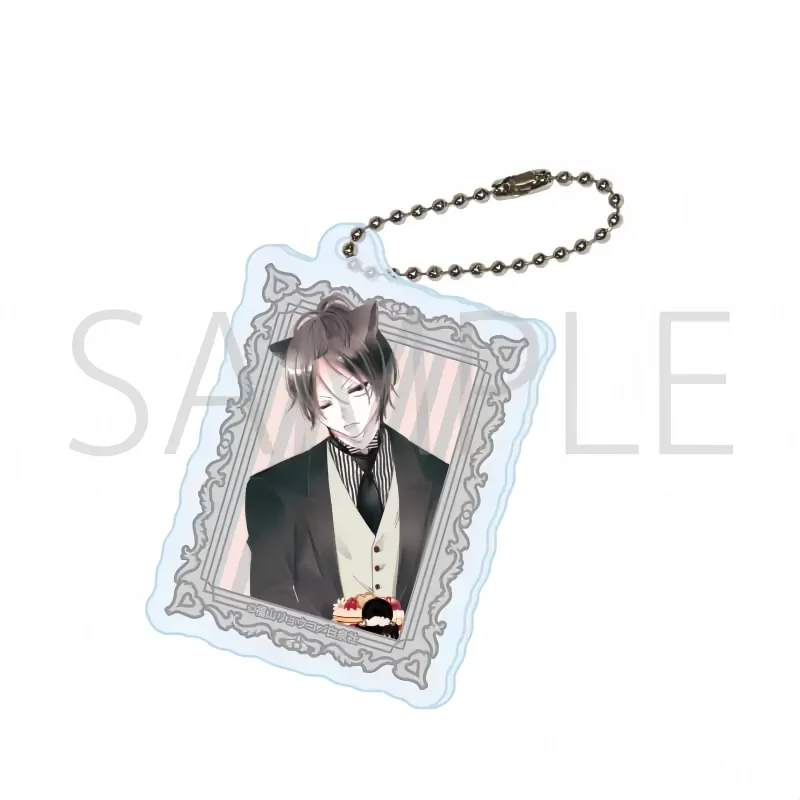 Monochrome Shonen Shojo Keychain Acrylic Chigaya/Ukyo/Chocho Kawaii Pendants Tomoyo Hanging Ornaments Keyring Birthday Gift 6cm