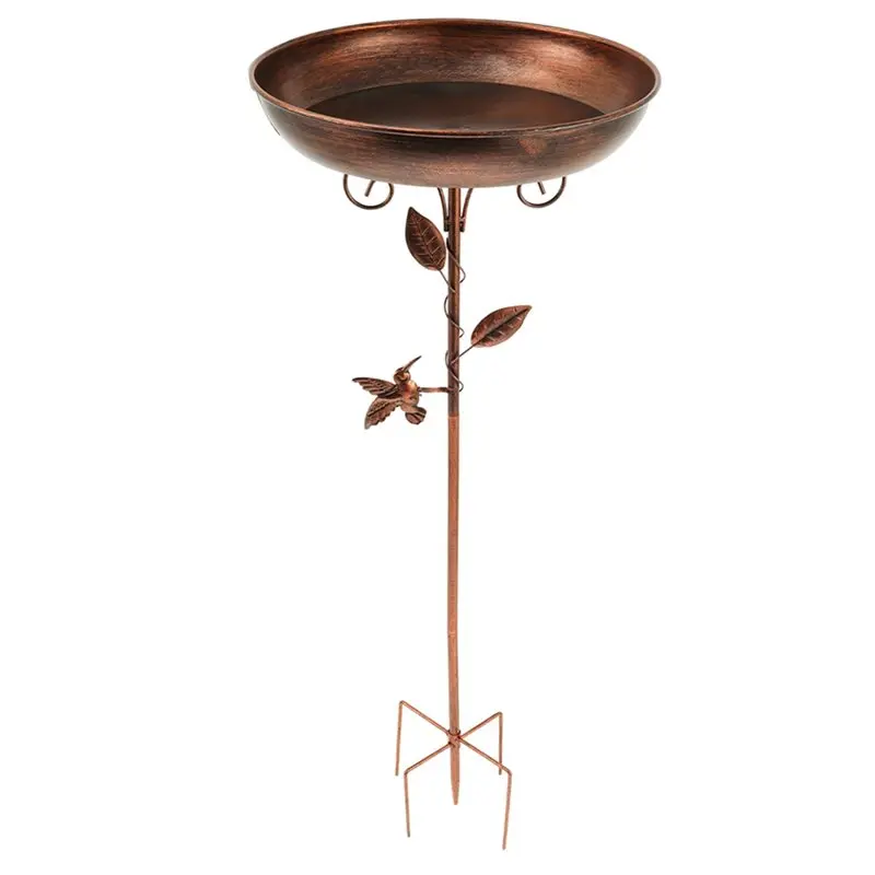 

ABMS-Garden Bird Bath Sturdy Iron Outdoor Bird Bath For Outside Vintage Standing Bird Bath Bowl For Outdoor Garden Patio Yard