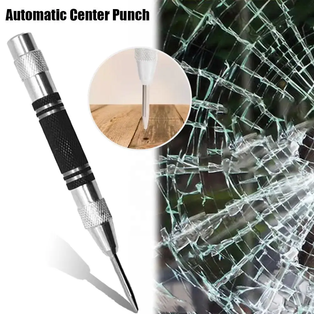 Car Center Puncher Hole Marker Wood Metal Steel Spring Load Kerner Drill Locator Heavy Duty Punch Carpentry Automatic Hand Tool