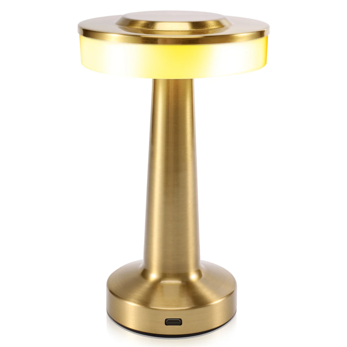 Touch LED Rechargeable Table Lamp Dining Table Hotel Bar Table Lamp Outdoor Small Night Lamp Decorative Table Lamp,GoldB84B