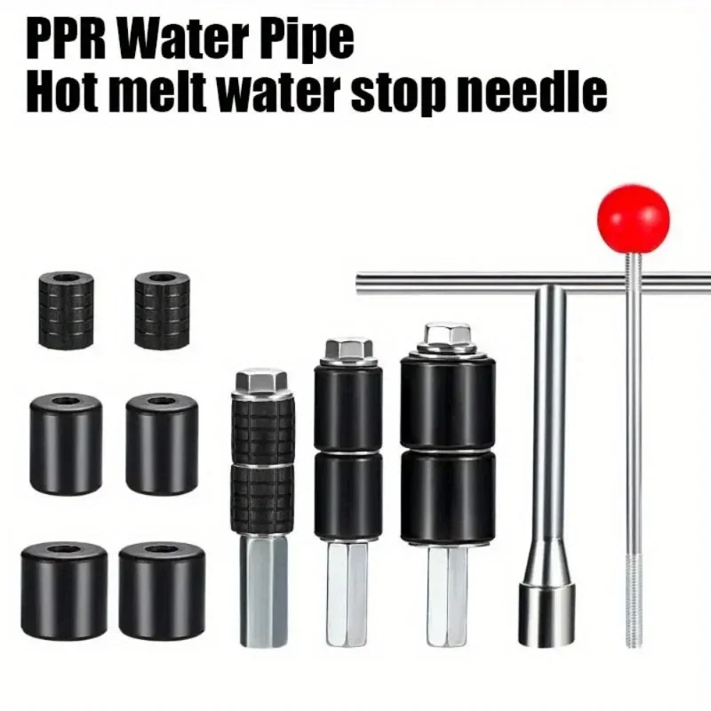 Universal Metal Hot Melt Water Stop Pin Rubber Water Stop Needle Kitchen Clogging Plumbing Plumbing Repair Tool Set PPR Pipe