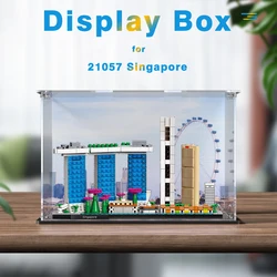 Acrylic Display Box for Lego 21057 Singapore Skyline Dustproof Clear Display Case Model Toy Show Box  (Lego Set not Included）