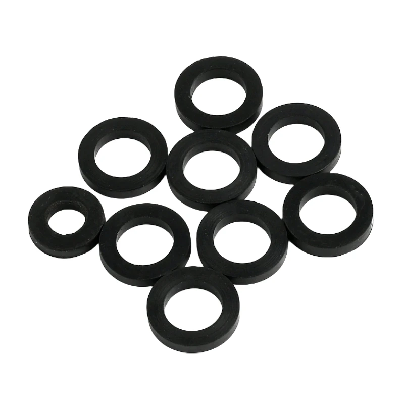 Black Nitrile Rubber Flat Gasket O-Ring Hose Gasket Water Pipe Faucet Gasket Hardware Fastener Accessories Anti-leak Washer