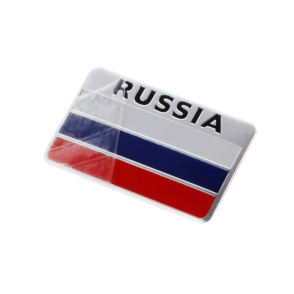 1 Pcs 3D Aluminum Alloy Italy Germany France Russia Australia England Switzerland Spain Map National Flags Car Sticker Car Styli